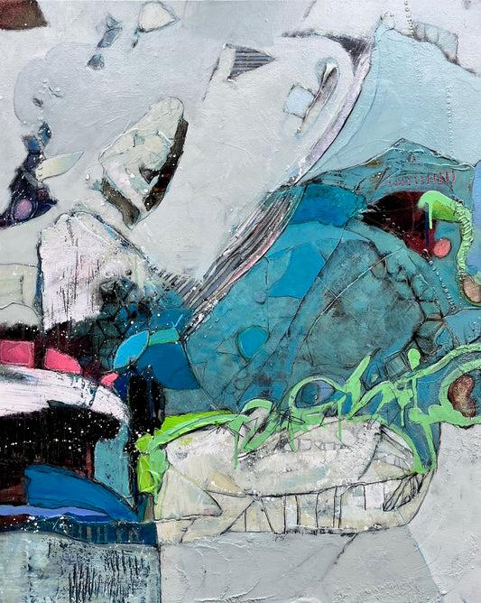 abstract art | 30x24  | AZURE AFFECTION